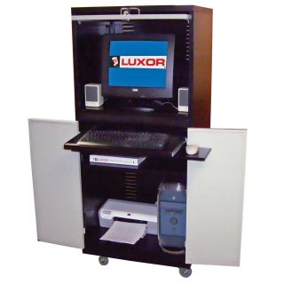 Luxor Knock Down Computer Security Center Cabinet Black
