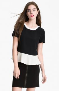 MARC BY MARC JACOBS Avery Colorblock Silk Peplum Top