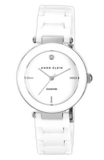 Anne Klein Round Ceramic Bracelet Watch