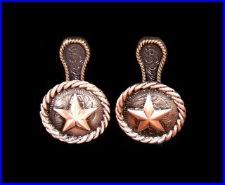  Cowgirl Jewelry Black Copper Star 1 Concho Post Earrings Kit
