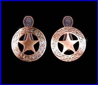  Cowgirl Jewelry Copper Star 3 4 Concho Post Earrings Kit