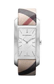 Burberry Rectangular Check Strap Watch