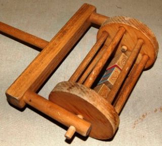 Vintage Wood Pull Toy w Number Blocks Brain Builder