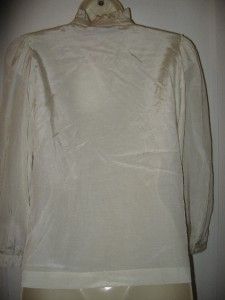 See by Chloe Tuxedo Frill Ruffle Silk Shirt Blouse Top