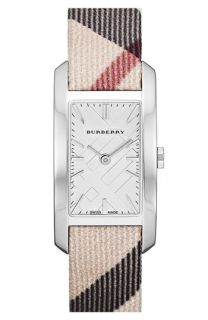 Burberry Rectangular Check Strap Watch