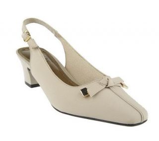 LifeStride Fabric Bow and Hardware Detail Slingbacks —