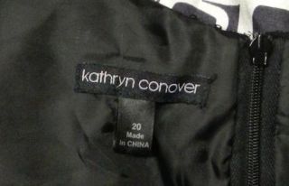 Kathryn Conover Size 20 Purple Black Ivory Sequins Print Mini Satin