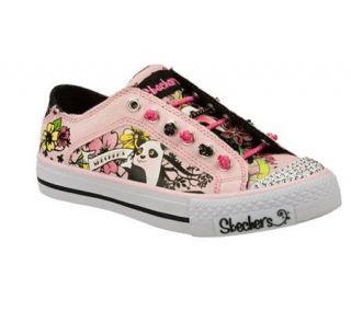 Skechers Kids Panda Bear Tattoo GraphicsW/Knotted Gore —