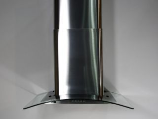 Curved Glass Cooker Hood 90cm Extract Fan with Vent Kit