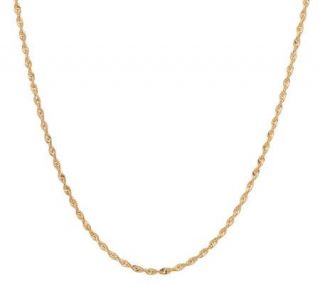 VicenzaGold 16 Faceted Rope Necklace 14K Gold, 2.1g —