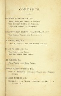 Free Trade Tracts Essays of Cobden Club 1881 2, Mongredien et al ca