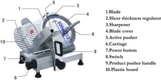 15mm thickness heavy duty electric meat slicer 300mm blade commercial