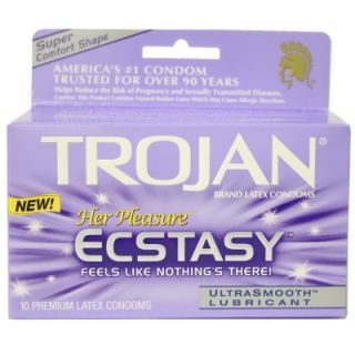  Trojan Her Pleasure Ecstasy Condoms 10 Pack