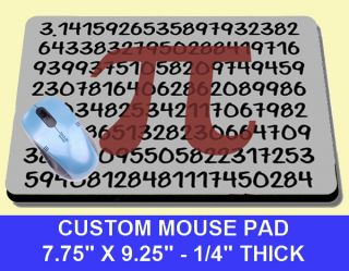 Cool Pi Math Funny Mouse Pad Mousepad Choice of 5 Color