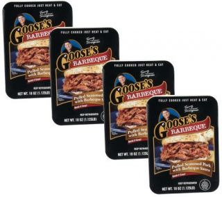 Gooses BBQ (4) 18 oz. Packages of BBQ Pulled Pork —