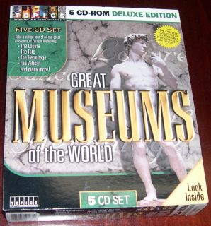 NEW in box PC Computer 5 CD ROM Great Museums of the World for Windows