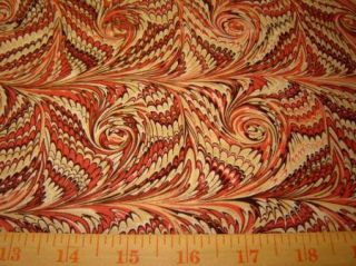 Fabric Woodrow Cockerell Marbled Papers Antique Peach