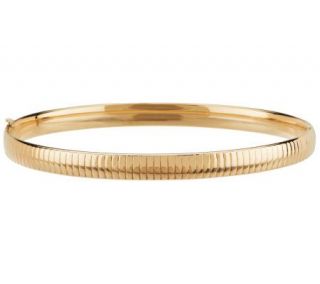 EternaGold 7 1/2 Omega Pattern Bangle Bracelet 14K Gold, 5.7g
