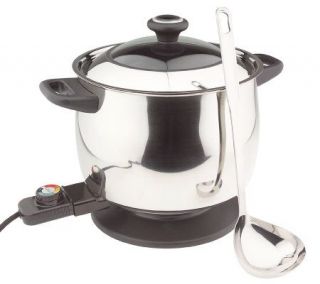 CooksEssentials Stainless Steel Nonstick 8 Qt. Electric Stock Pot 