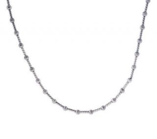 American West Sterling 21 Bead Station Necklace —