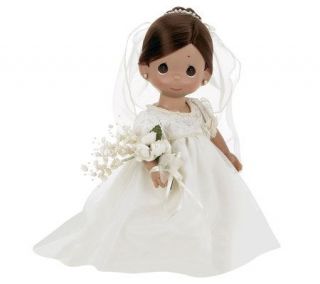 Precious Moments Enchanted Bride Brunette 12 Vinyl Doll —