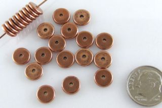 tierracast beads copper disk spacer 8mm 25