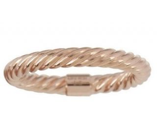 Stackable Cable Design Band Ring 18K Gold —