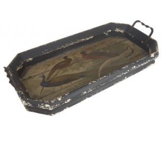 Linda Dano Hand Crafted 25 1/2 inch Gallery Pheasant Tray —