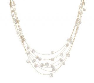 Honora Cultured Baroque Keshi Pearl 18 Multi strand Necklace