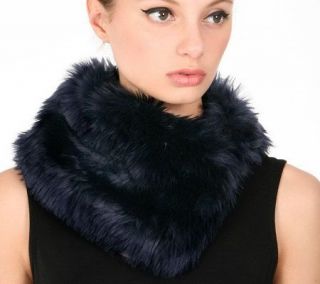 LOGO by Lori Goldstein High Pile Faux Fur Collar —