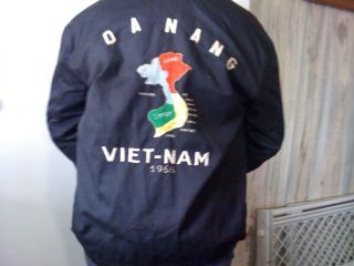1966 Vietnam Danang Tour of Duty Souvenir Jacket Map Dragon