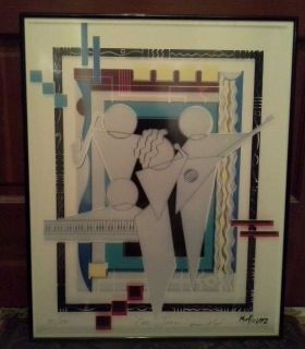 1992 Hand Signed and Numbered Cool Jazz Marvin Murphy Lithograph No