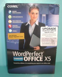 Corel WordPerfect Office x5 Standard New Retail Package