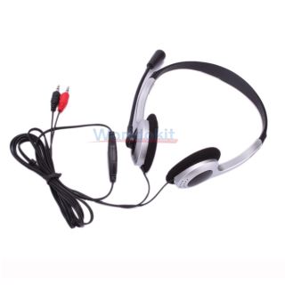   Headphone Microphone Headset for PC Computer MSN Skype Free Shipping