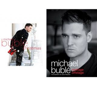 Michael Buble Christmas CD and Onstage, Offstage Hardcover Book