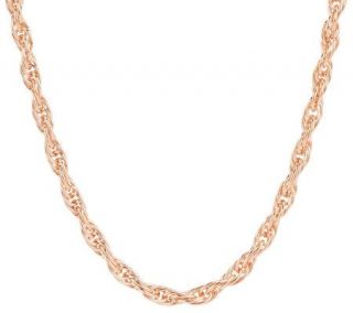Bronzo Italia 24 Twisted Woven Rope Necklace —