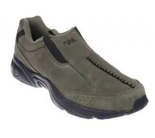 Ryka Suede Slip on Walking Shoes w/Side Goring —