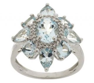Sterling 3.00 ct tw Aquamarine & Diamond Accent Ring   J156528