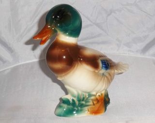 Vintage Royal Copley Hand Painted Mirror Glazed Large 5 Mallard Duck