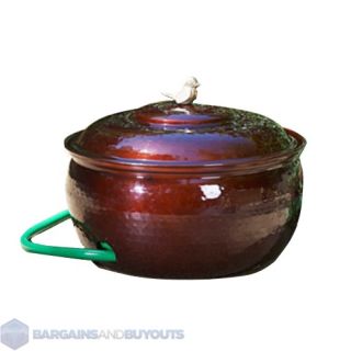 Copper Coated Hose Bowl with Hole Plug   Antique Copper   411169