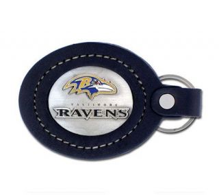 NFL Baltimore Ravens Leather Key Ring —