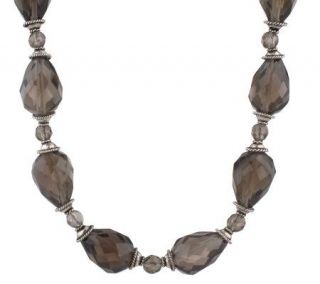 As Is Rache Designs Sterling Smoky Quartz Bead Necklace —