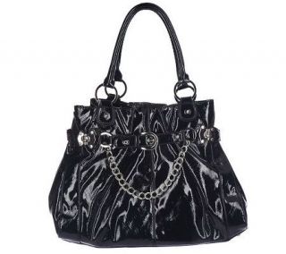 Carlos by Carlos Santana Firenze Crinkle Patent Belted Tote — 