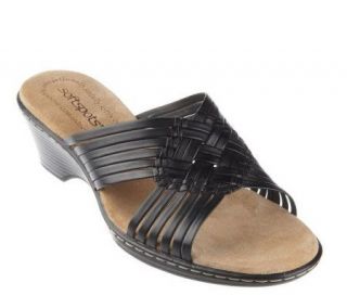 Softspots Leather Multi Strap Huarache Sandals —