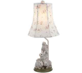 Top of the Heap 21 Bunny Lamp w/ Decorative Ivory Shade by Valerie