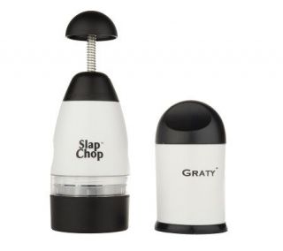 Slap Chop Multi Purpose Food Chopper w/Graty Cheese Grater —