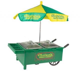 Nathans Mini Hot Dog Cooker in Hot Dog Cart w/ Accessories —