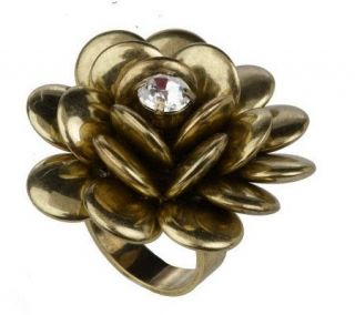 Joan Rivers Precious Petals Metallic Ring —
