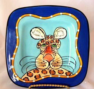 Leopard Zoe Tray Plate Ceramic Corneille Retired SWAK