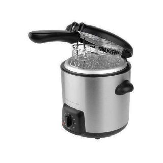 COOKS ESSENTIALS 99340 1 Quart Stainless Steel Deep Fryer With